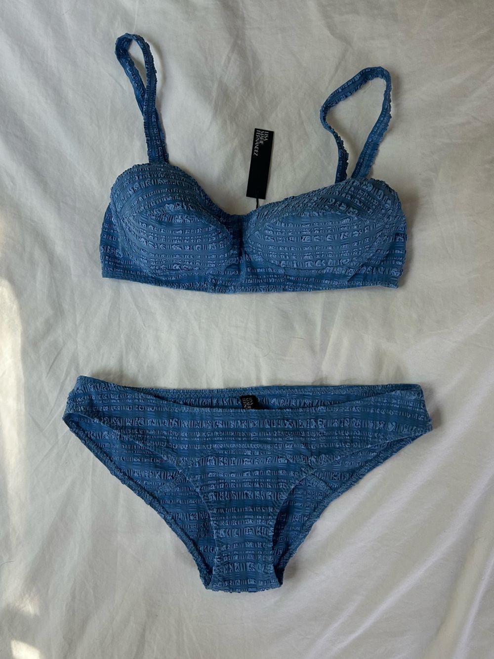 Lisa Marie Fernandez Blue Textured Bikini Set 💙